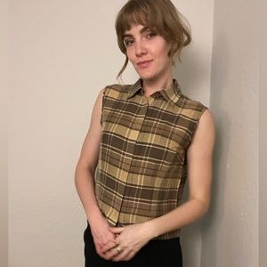 VINTAGE PLAID POLO-TANK